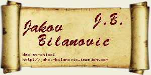 Jakov Bilanović vizit kartica